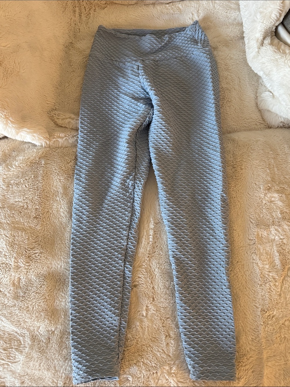 Booty by Brabants Light Blue Textured Kids Leggings